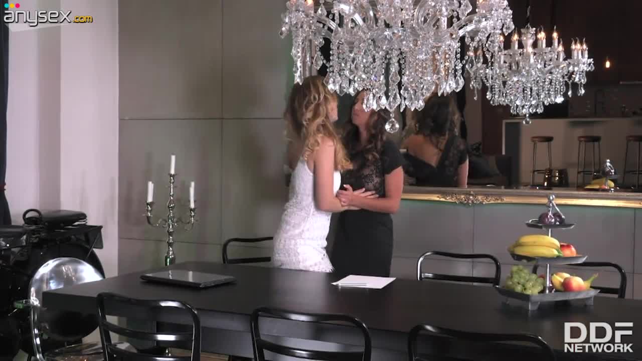 Two alluring lesbians Frida Sante and Misha Maver are licking each other on the table Free Porn Videos | ePornAny.