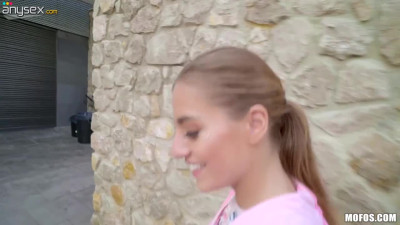 Italian couple having extreme sex in public place in broad day light