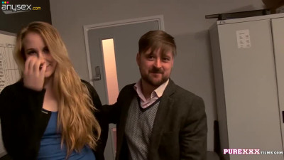 Office slut Anna Darling gives her head and gets laid after the presentation