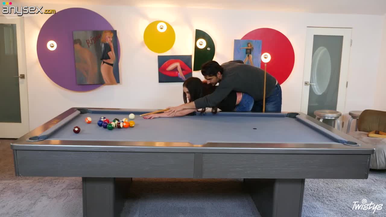 Gia Paige is playing billiard before crazy sex with her new boyfriend Free Porn Videos | ePornAny.