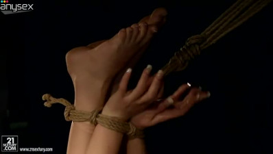 Tough tied up brunette has to know what wax session is tonight