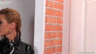 Rapacious dude welcomes a blowjob from salty blondie through glory hole