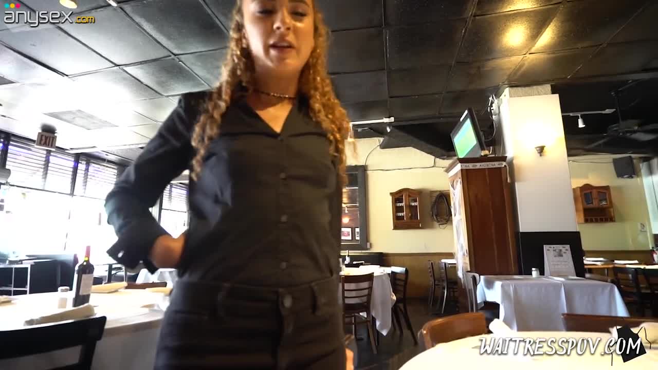 Curly red haired waitress Venus Valkyrie is fucked for money by one kinky stranger Free Porn Videos | ePornAny.