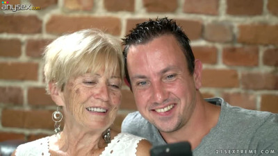 Filthy granny Malya has an affair with young dude living nextdoor