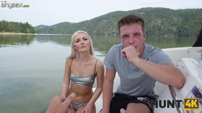 Bribed With Cash, a Petite Slim Blonde Hottie Cheats On Her BF With a Stranger In His Boat