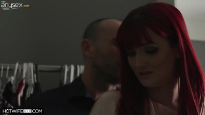 Husband fucks red haired whore wife Andi Rye and makes her pussy squirt