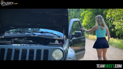 Anya Olsen needs somebody to fix her car, monk banged her cunt instead