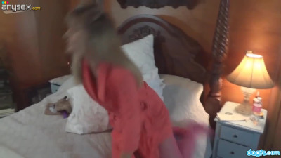 Anal-insane chick in fishnets Emy Banks is dildo fucking her butt hole