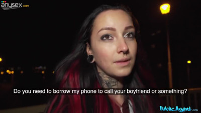 Pick up sex with a tattooed teen bitch getting fucked in the basement