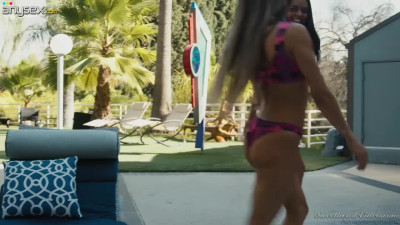 Venezuelan hottie Veronica Rodriguez is licking anal hole of one tanned girlfriend