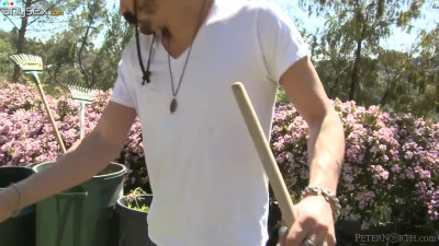 Sexually charged bitch Maya Grand enjoys having dirty sex with a gardener