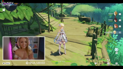Playing Genshin impact until someone donates her for masturbating